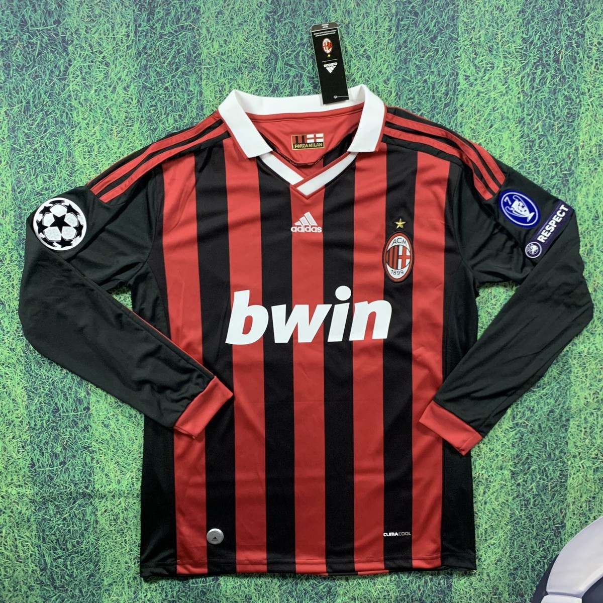 正規品　JUVENTUS PIRLO 21 ACミラン Andrea Pirlo Signed AC Milan Away Soccer Jersey #21 with