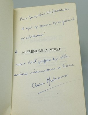 (Signierter Versand) MALRAUX Clara. Leben lernen (Das Geräusch unserer Schritte, I) EO.
