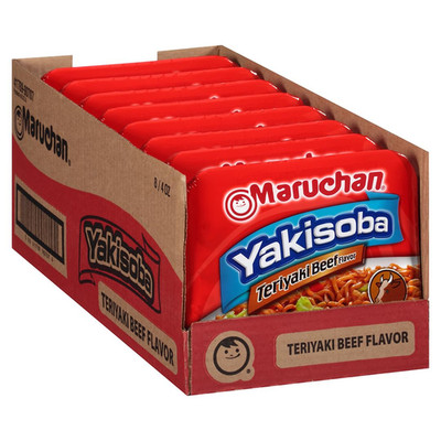 Yakisoba, Teriyaki Beef Flavor   Stir-Fried Japanese Instant Ramen Noodles, High