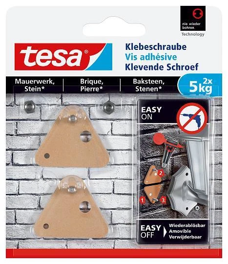 MARKENLOS tesa® Klebeschraube für Mauerwerk und Stein 5kg 77904 dreieckig