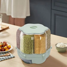6 Barns Cereal Dispenser Rice Grain Dry Food Storage Container 360 Rotatable 8kg
