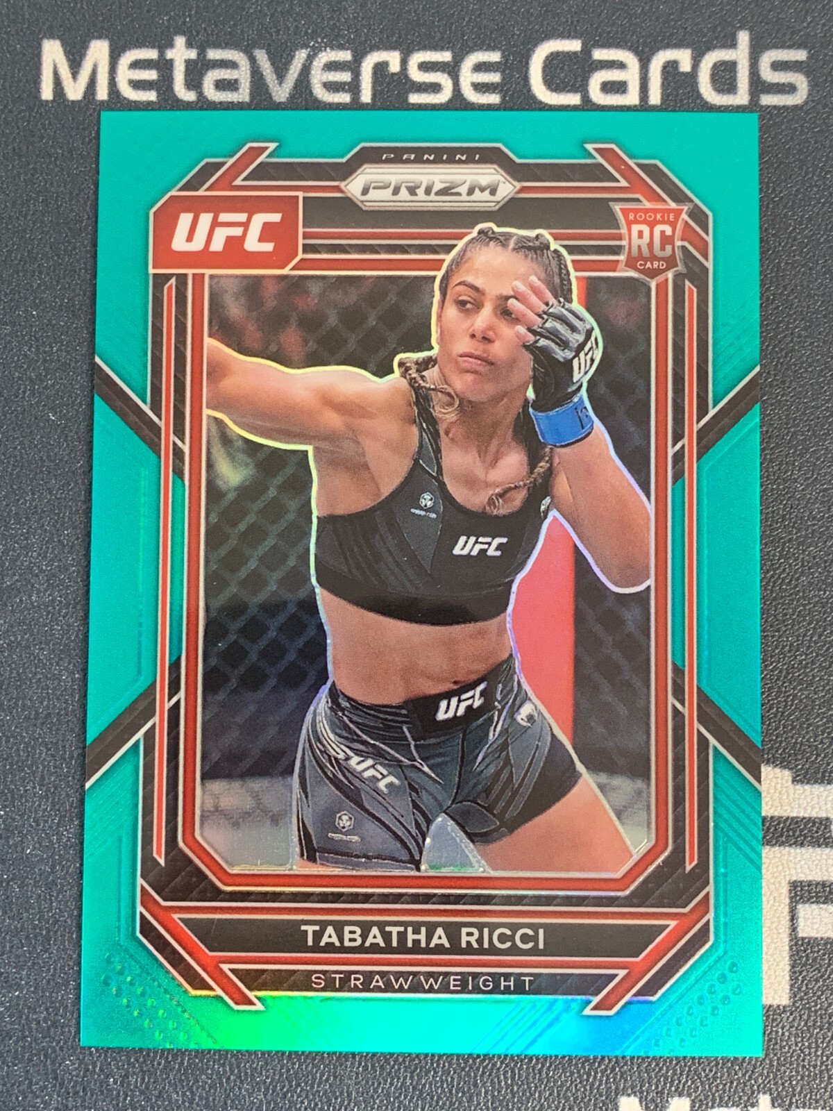 2023 Panini Prizm UFC Rookie Base Teal Prizm #108 RC Tabatha Ricci 10/49