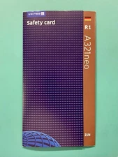 UNITED AIRLINES SAFETY CARD--AIRBUS 321 NEO