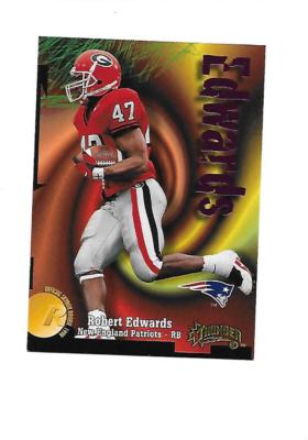 1998 SKYBOX THUNDER 2x #229 ROBERT EDWARDS RC (Patriots)