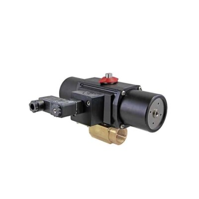 Gemini 3/4'' NPT Brass Spring-RTN Norm Closed Pneu Act EPDM 24VDC w/Solenoid