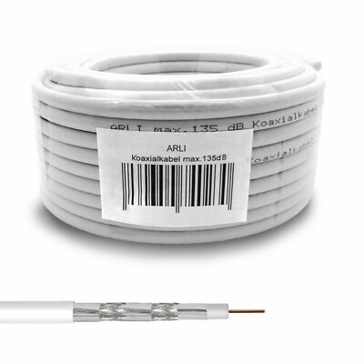 10m Koaxialkabel 135 5-FACH Sat Antennenkabel DIGITAL Kabel Koaxkabel HDTV 4K 8K