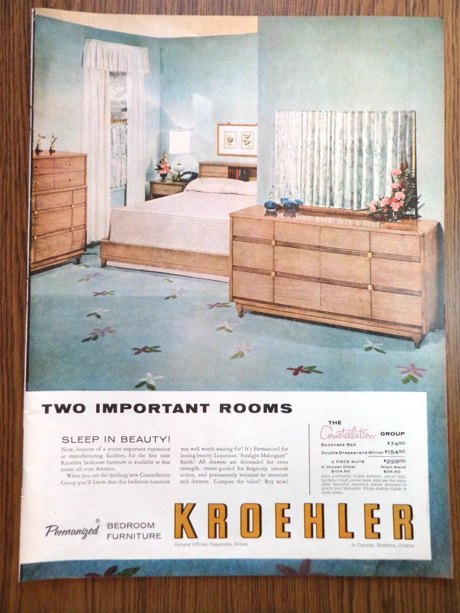Vintage kroehler bedroom furniture deals