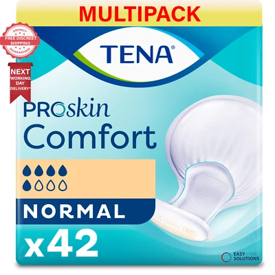 TENA Comfort Normal - 2 Packs of 42 - 84 Incontinence Pads - 1250ml Absorbancy