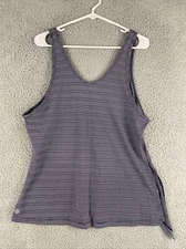 Athleta Shirt Womens Medium Gray Mesh Active Sleeveless Tank Top Workout/35-20