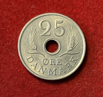 Denmark 25 Ore 1970 AU Copper-Nickel Coin KM#855.1 T5733a | eBay