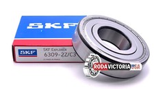 SKF 6309 ZZ DEEP GROOVE BALL BEARING, METAL SHIELDED 45x100x25mm