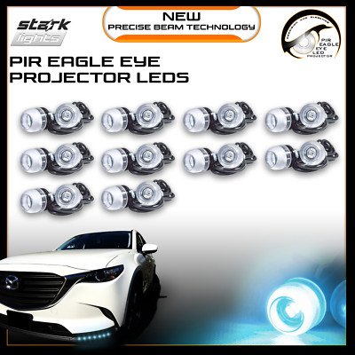 Eagle Eye 18mm Projector ICE WHITE 8K LED Fog Light DRL Backup Signal - 20 PCS