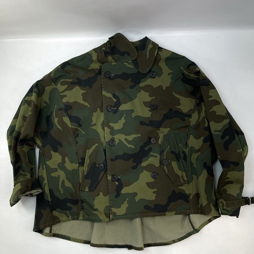 Lini Fashion Dana Camo Double Breasted Military Green Jacket Coat Women's Size S