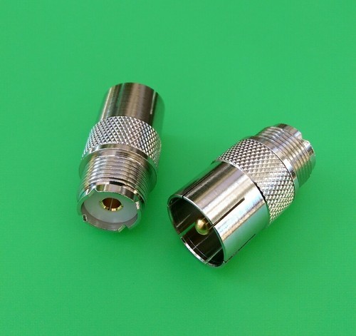 (1 PC) Connettore UHF (PL-259) Push-On/Quick Maschio a UHF Femmina - Venditore USA - Foto 1 di 3