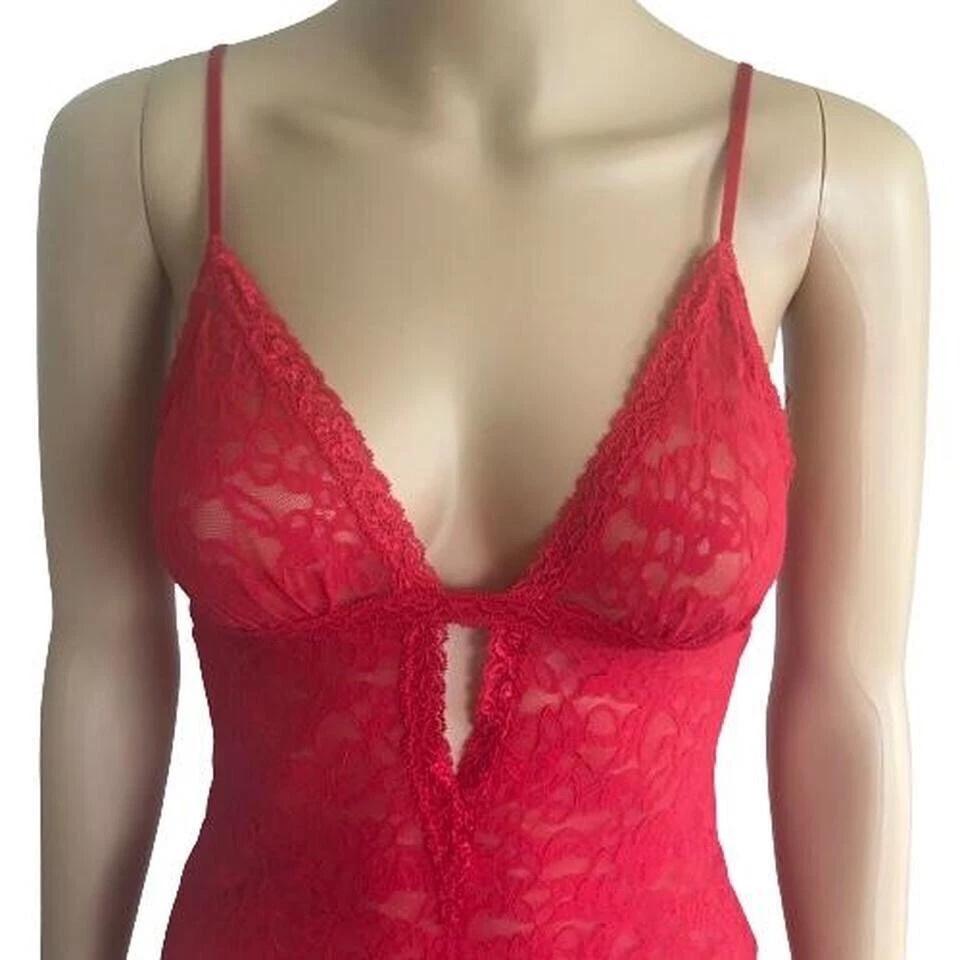 UNDERCOVER Abito slip collo The Lacie rosso stretch pizzo Victoria's Secret taglia M