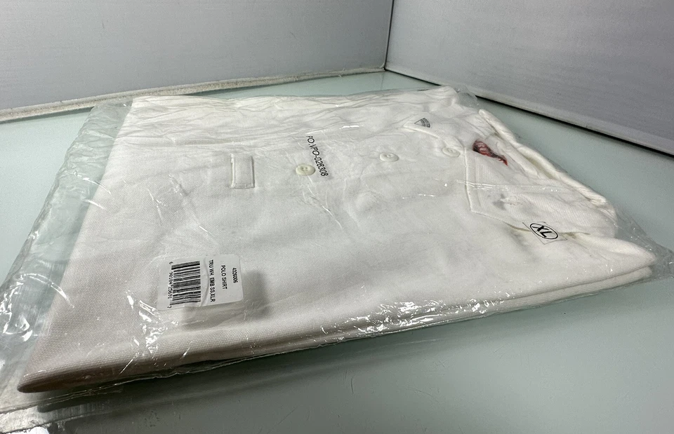 Nueva camisa de manga corta con cuello polo blanco verdadero TRU-SPEC para hombre - talla XL de EE. UU. Foto 3 de 4