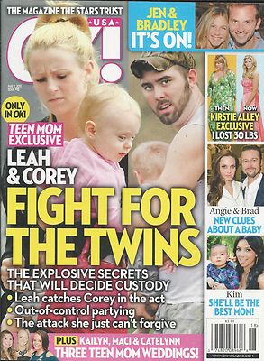 Ok Magazine Teen Mom Brad Pitt Angelina Jolie Kim Kardashian Jennifer Aniston