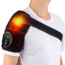 Cordless Electric Heated Knee Joint Brace Therapy Shoulder Massager Pain Relief