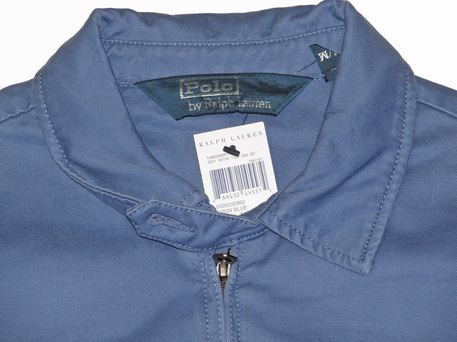 Giacca a vento Polo Ralph Lauren uomo beige rosso blu pony logo zip cappotto nuovo