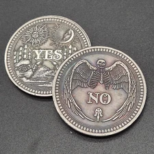 EDC Coin Münze 3,7cm Entscheidungsmünze Ja Nein Yes No Worry Coin Talisman