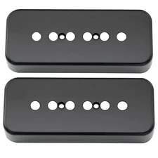 Musiclily Pro 2Pcs Black Plastic P90 Soapbar Guitar Pickup Cover For USA