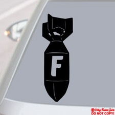 F BOMB Vinyl Decal Sticker Car Window Wall Bumper Funny JDM ILLEST DOPE FBOMB