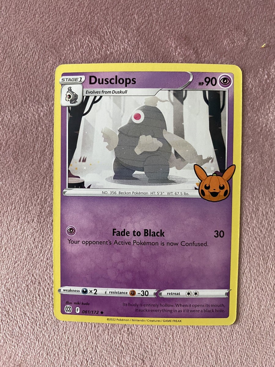 Pokmon Card 061/172 DUSCLOPS - TRICK OR TRADE - BRILLIANT STARS - UNCOMMON - NM | eBay Pokmon Card 061/172 DUSCLOPS - TRICK OR TRADE - BRILLIANT STARS - UNCOMMON - NM | eBay