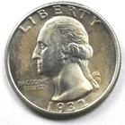1932 D 25c Washington Silver Quarter Dollar Uncirculated Denver Cleaned