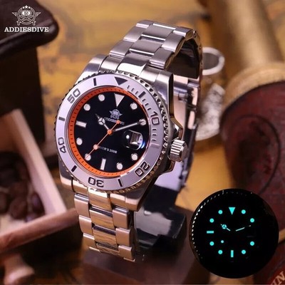 ADDIESDIVE Men Quartz Dive Watch Luxury 200M Waterproof Luminous Stainless NEW