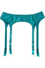 Image of L'AGENT BY AGENT PROVOCATEUR RARE PEACOCK GREEN DANITA SUSPENDER M UK 10 NWOT