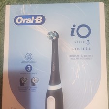 Oral-B iO Series 3 Limited Electric Toothbrush, 3 Speeds, Black/White