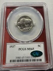 1937 5c Buffalo Nickel PCGS MS65 CAC