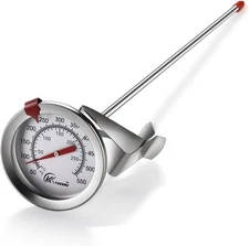 KT THERMO Candy/Deep Fry Thermometer with Instant Read,Dial 12-Inch, 1-pack 