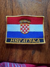 Croatian flag patch that can be ironed or sewn onto clothing.