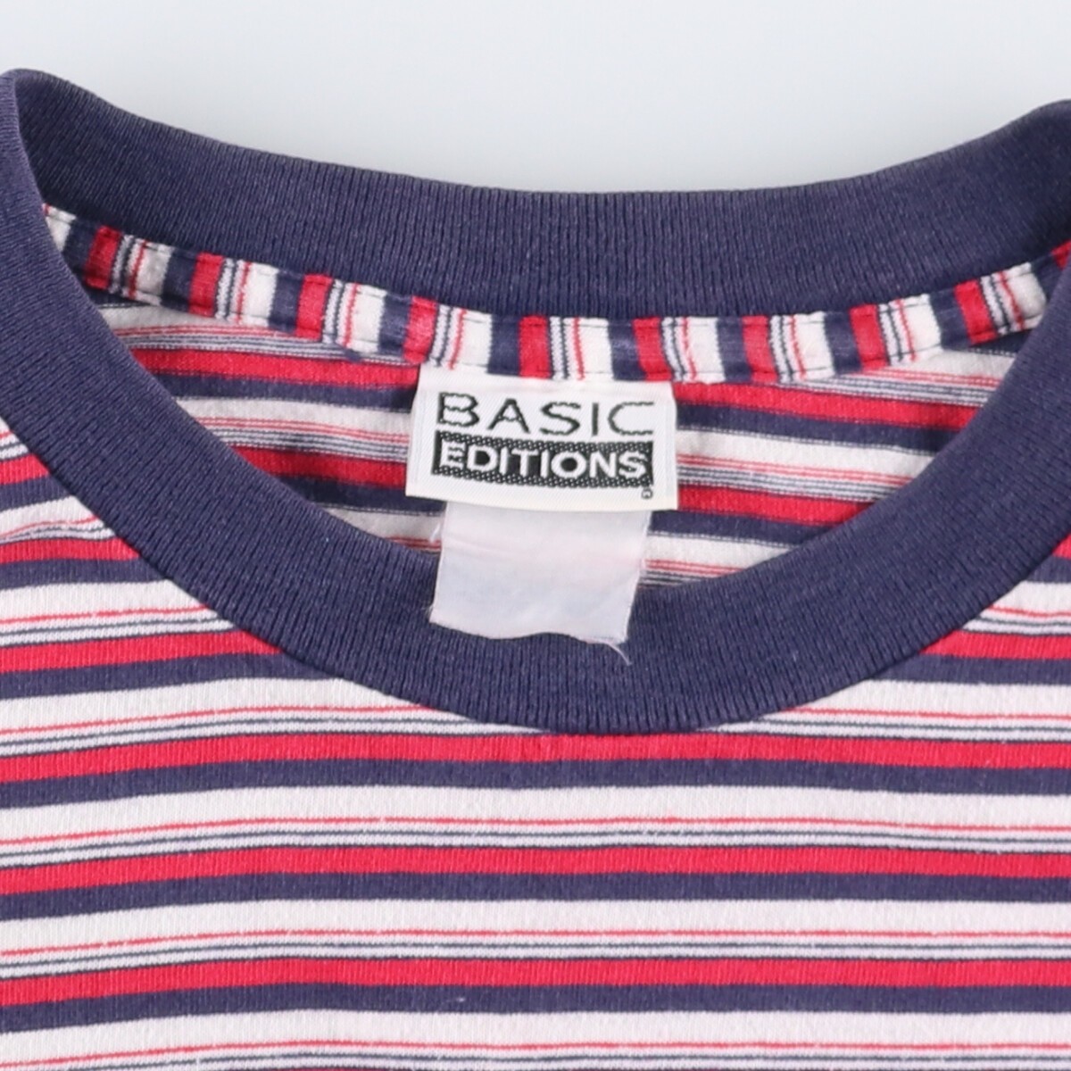 Vintage 90'S Basic Editions multi-border T-shirt … - image 3
