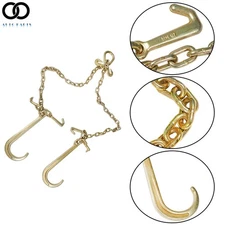 5/16"  G70 V-Chain Bridle w/ 15" Large J Hooks,T- Hook & J-Hook w/ Grab Hooks 3'