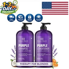 Ethically Sourced Purple Shampoo Conditioner for Vibrant Blonde Silver Hair