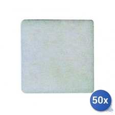 50x Feltrino Adesivo Quadro-Rettangolare Bianco Mm 30X30 Pz 6
