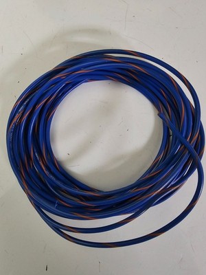 12 GAUGE WIRE 25' FT PRIMARY AWG STRANDED COPPER MTW BLUE WITH ORANGE STRIPE