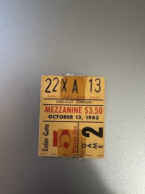 1962 ticket stub Glenn Hall streak reaches 492 games Black Hawks vs Red Wings