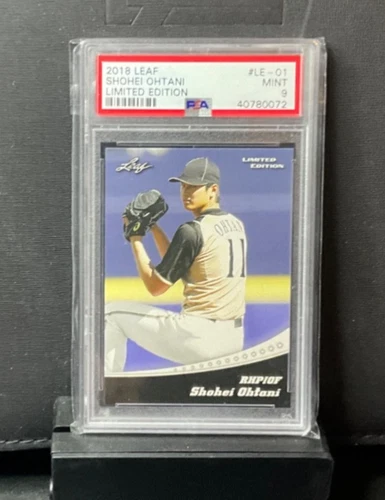 2018 LEAF OHTANI RETAIL LTD ED #LE-01 SHOHEI OHTANI PSA 9
