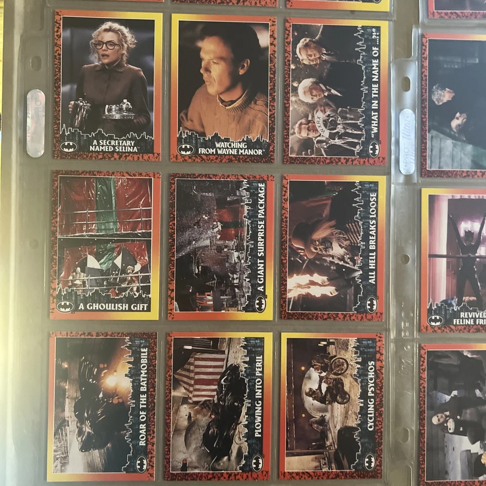 CONJUNTO DE FILMES BATMAN RETURNS 0F 88 + 9 CARTÕES STADIUM CLUB - em mangas Ultra Pro  - Imagem 4 de 4