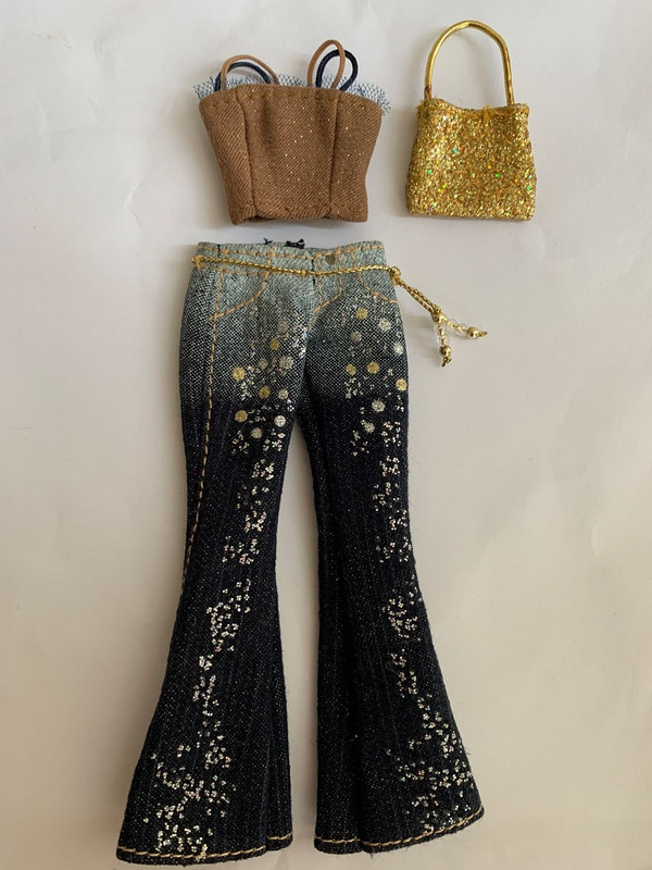 Bratz Girlz Doll Clothes (Passion 4 Fashion Yasmin) Denim Jean Pants Top Purse