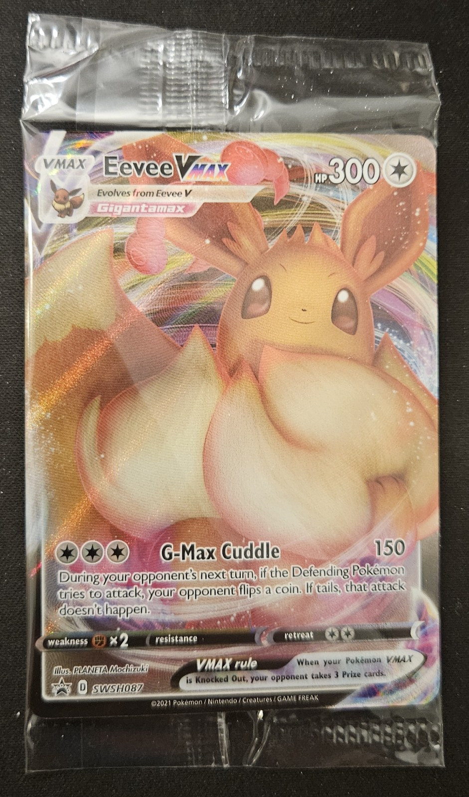 SEALED Eevee VMAX SWSH087 Black Star Promo Full Art Holo Pokémon TCG 2021 NM