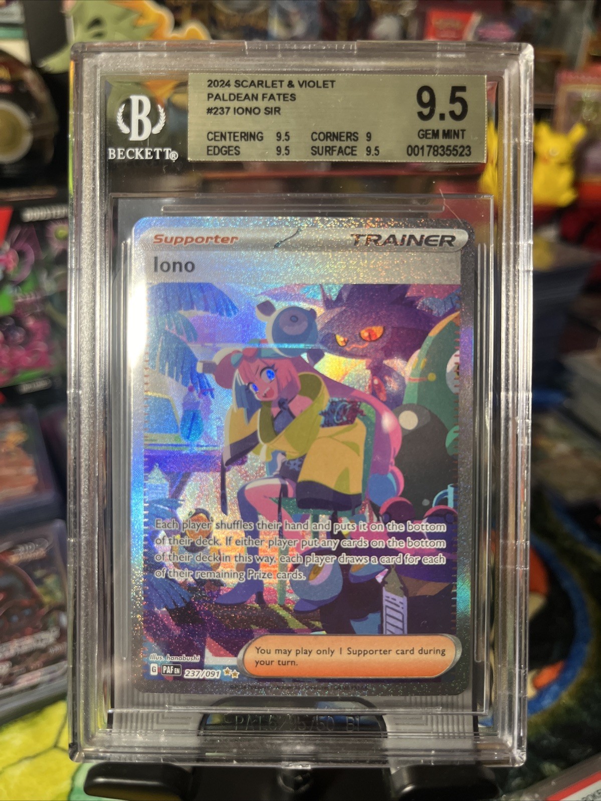 🔥BGS 9.5 Iono 237/091 Sv: Paldean Fates Holo