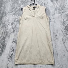Vintage GAP Womens Dress 9 Tan Khaki Hooded Sleeveless Casual Cotton Gorpcore