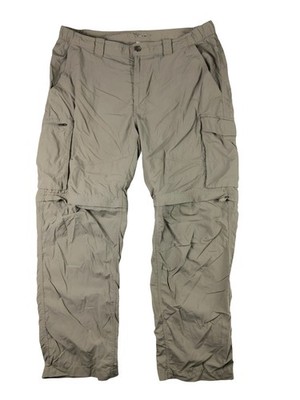 Columbia Silver Ridge Mens 38x30 Nylon Cargo Khaki Zip Off Convertible Pants
