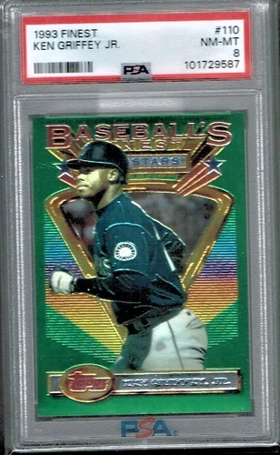 1993 Finest #110 Ken Griffey Jr HOF Seattle Mariners PSA 8  5358