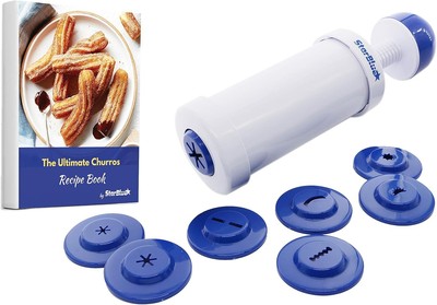StarBlue Churrera Churro Maker with Free Recipe eBook 8 Shape Piping Tool