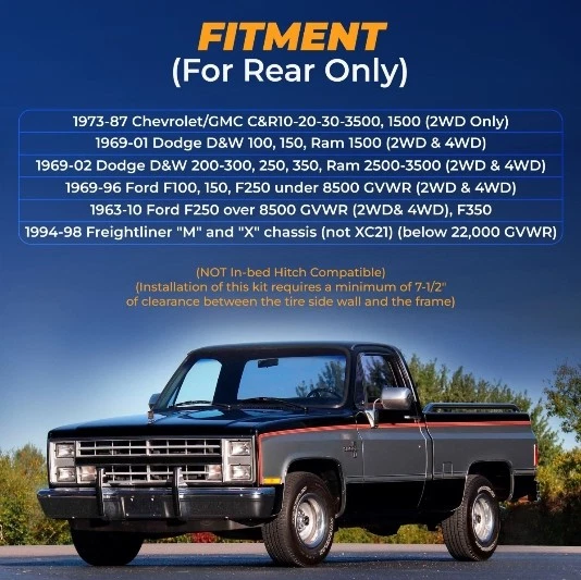 Air Bag Suspension Kit for 69-02 Ram 1500 2500 3500 69-96 Ford F100 F150 F250 Foto 3 de 4